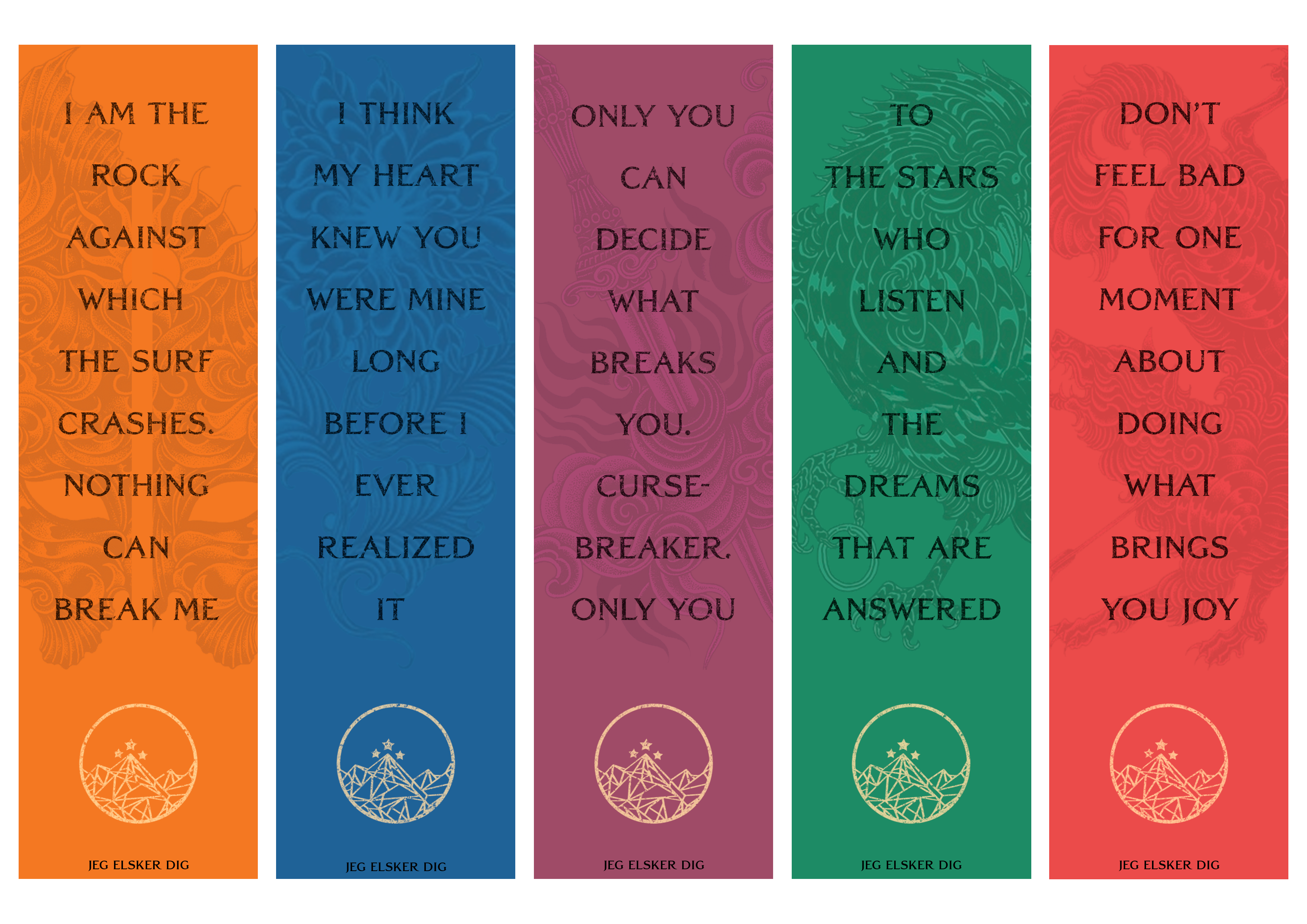 A Court Of bogmærke bagside koncept